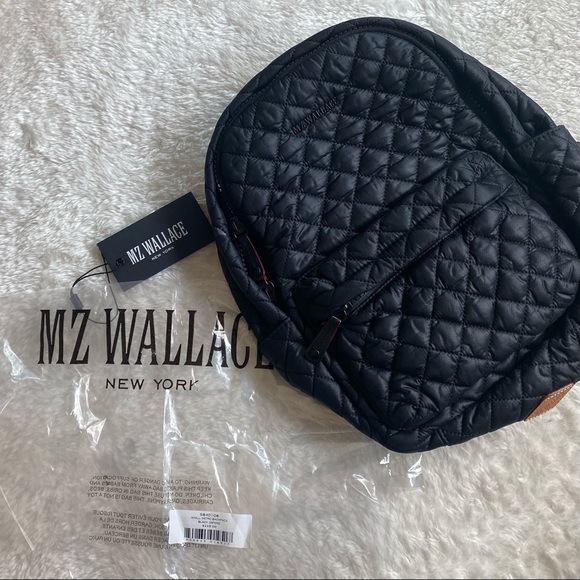MZ Wallace Handbags - New with Tags MZ Wallace Quilted Black Oxford Small Metro Backpack City